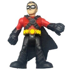 Fisher-Price Imaginext DC Super Friends Red Robin action figure Symbol Cape READ
